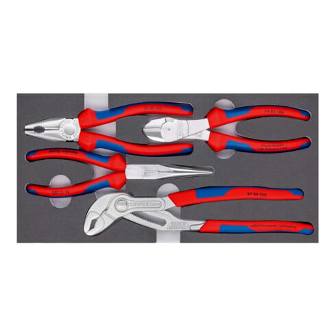 KNIPEX 00 20 01 V17 Zangen-Set in Schaumstoffeinlage 4-teilig 