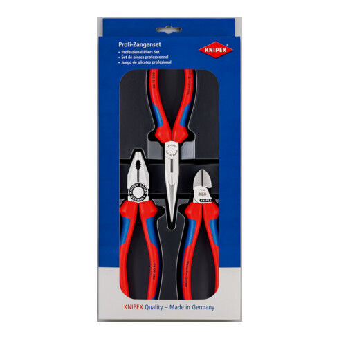 KNIPEX 00 20 11 Montage-Paket 1 x 03 02 180, 1 x 26 12 200, 1 x 70 02 160