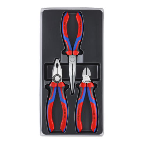 KNIPEX 00 20 11 Montage-Paket 1 x 03 02 180, 1 x 26 12 200, 1 x 70 02 160 