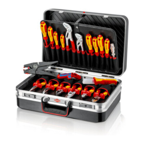 KNIPEX 00 21 20 Werkzeugkoffer "Vision24" Elektro 20-teilig 180 mm