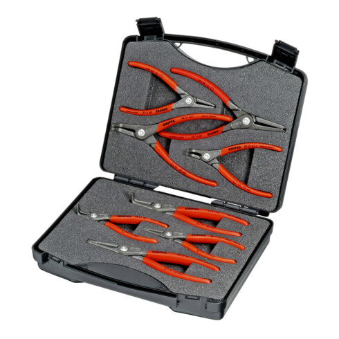 KNIPEX 00 21 25 Werkzeug-Box "SRZ" Sicherungsringzangen 8-teilig 270 mm