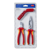 KNIPEX 00 31 30 BK V01 Elektro-Installationsset 1 x 13 86 200, 1 x 16 95 01 SB, 1 x 70 06 160 