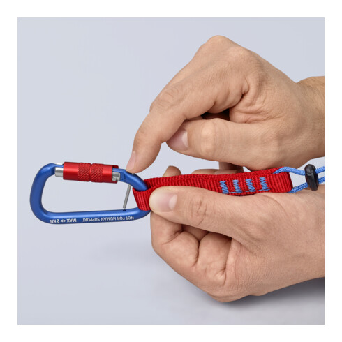 KNIPEX 00 50 03 T BK materiaal karabijnhaak 81 mm