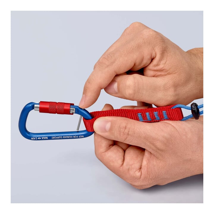 KNIPEX 00 50 03 T BK Materialkarabiner 2 Stück 82 mm