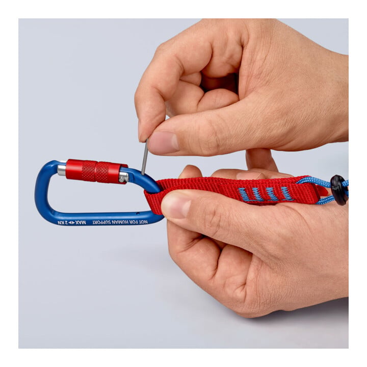 KNIPEX 00 50 03 T BK Materialkarabiner 2 Stück 82 mm