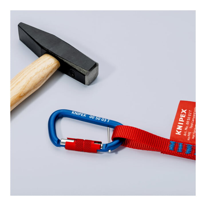 KNIPEX 00 50 03 T BK Materialkarabiner 2 Stück 82 mm