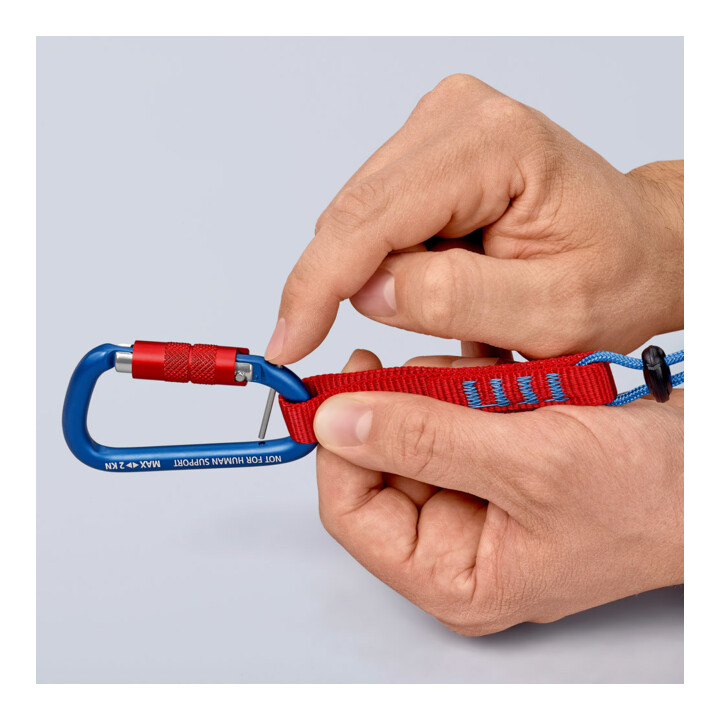 KNIPEX 00 50 03 T BK Materialkarabiner 2 Stück 82 mm
