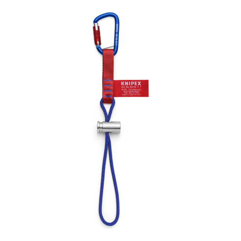 KNIPEX 00 50 13 T BK Adapterschlaufen mit fixiertem Materialkarabiner Zur Werkzeug-Absturzsicherung 186 mm