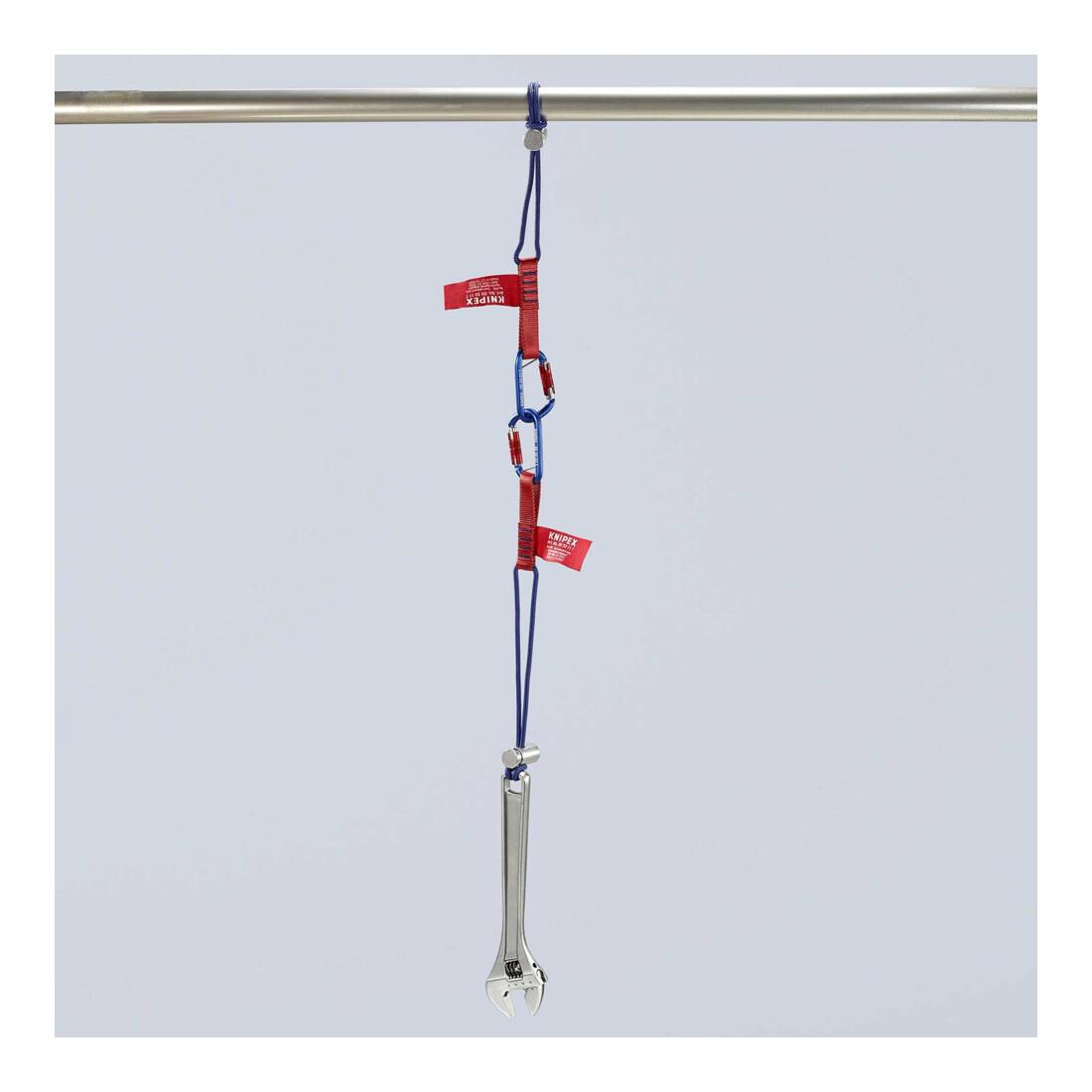 KNIPEX 00 50 13 T BK Adapterschlaufen mit fixiertem Materialkarabiner Zur Werkzeug-Absturzsicherung 186 mm