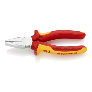 KNIPEX Combinatietang VDE verchroomd met meer-componentengreep
