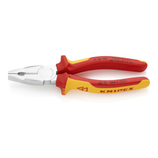 KNIPEX Combinatietang VDE verchroomd met meer-componentengreep