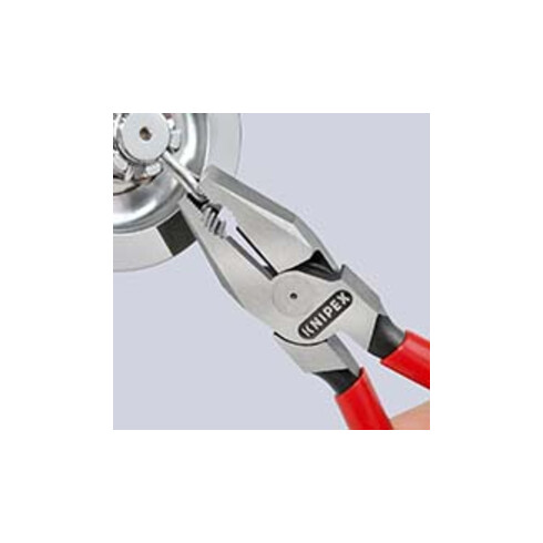 Knipex Kraft-Kombizange schwarz atramentiert poliert mit Kunststoff überzogen