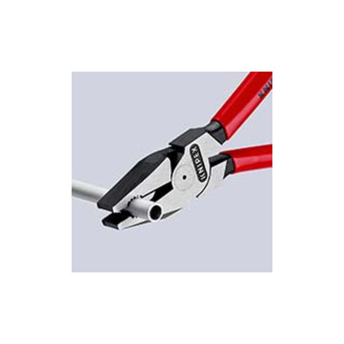 Knipex Kraft-Kombizange schwarz atramentiert poliert mit Kunststoff überzogen