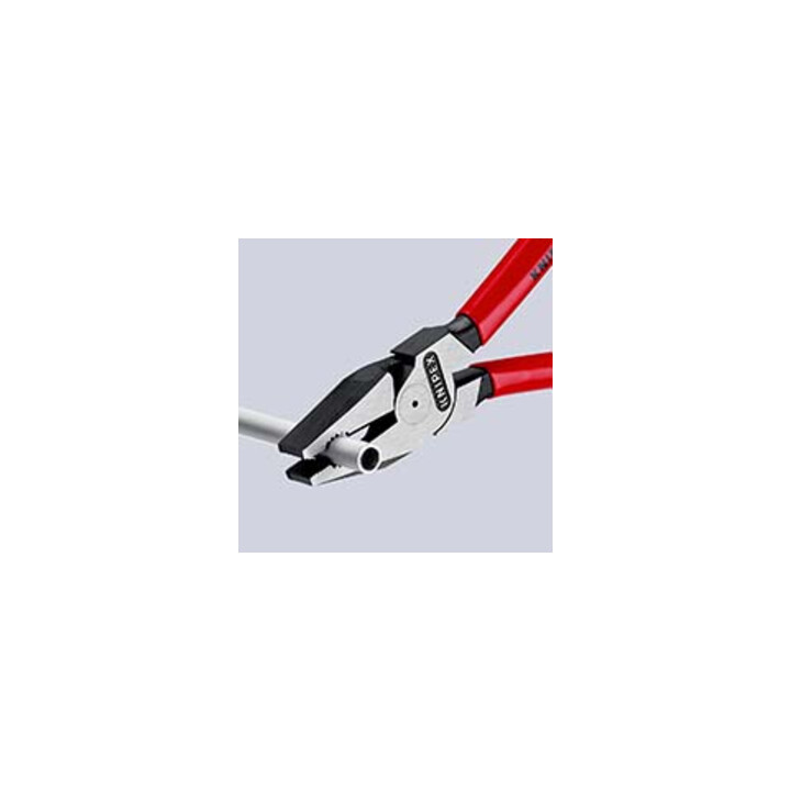 KNIPEX 02 01 180 Kraft-Kombizange mit Kunststoff überzogen schwarz atramentiert 180 mm