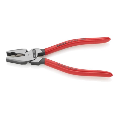 KNIPEX Pinza universale tipo forte, nera bonderizzata lucida, rivestita in plastica