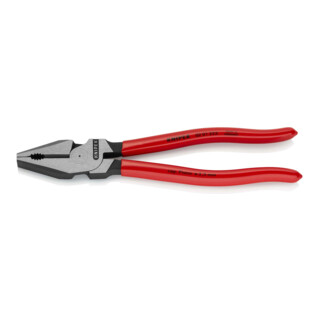 KNIPEX 02 01 225 Kraft-Kombizange mit Kunststoff überzogen schwarz atramentiert 225 mm