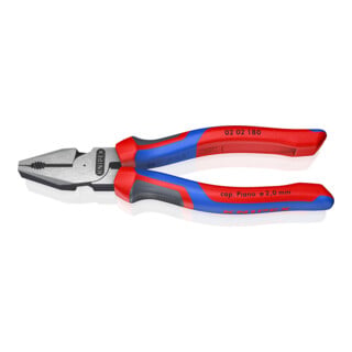 Knipex Kraft-Kombizange schwarz atramentiert poliert mit Mehrkomponenten-Hüllen