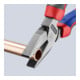 KNIPEX 02 02 200 Kraft-Kombizange mit Comfort-Griffen schwarz atramentiert 200 mm
