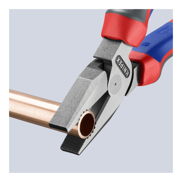KNIPEX 02 02 200 Kraft-Kombizange mit Comfort-Griffen schwarz atramentiert 200 mm