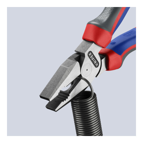 Knipex Kraft-Kombizange schwarz atramentiert poliert mit Mehrkomponenten-Hüllen