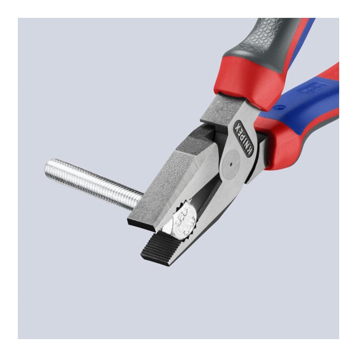 KNIPEX 02 02 200 Kraft-Kombizange mit Comfort-Griffen schwarz atramentiert 200 mm