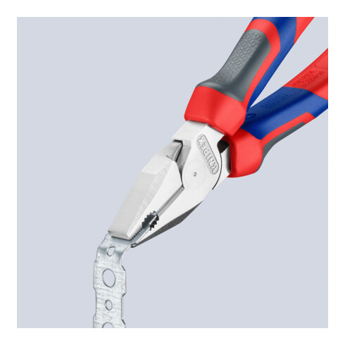 Knipex Kraft-Kombizange verchromt mit Mehrkomponenten-Hüllen