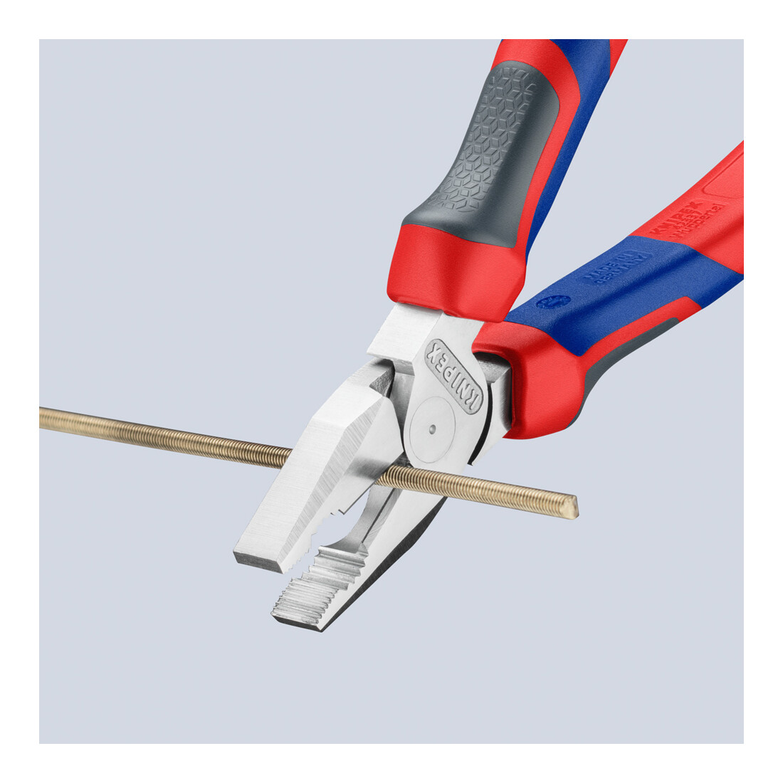 Knipex Kraft-Kombizange verchromt mit Mehrkomponenten-Hüllen