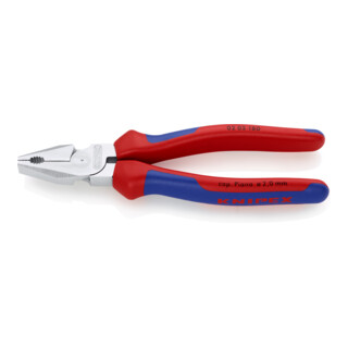 KNIPEX Pinza universale tipo forte cromata, con impugnatura multicomponente