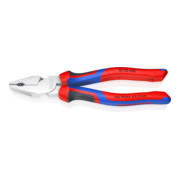 Knipex Kraft-Kombizange verchromt mit Mehrkomponenten-Hüllen
