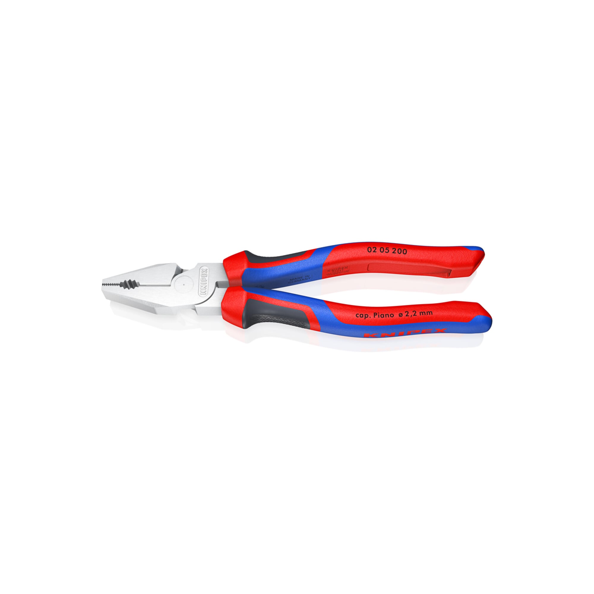 KNIPEX 02 05 200 Kraft-Kombizange mit Comfort-Griffen verchromt 200 mm