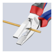 Knipex Kraft-Kombizange verchromt mit Mehrkomponenten-Hüllen-2
