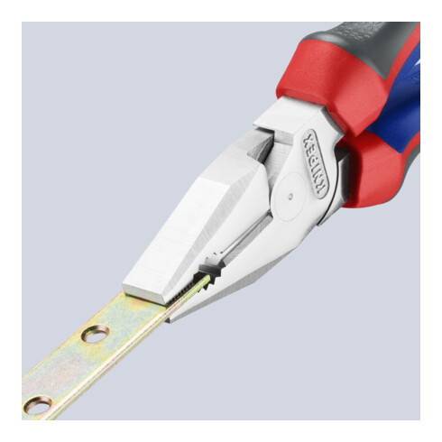 Knipex Kraft-Kombizange verchromt mit Mehrkomponenten-Hüllen