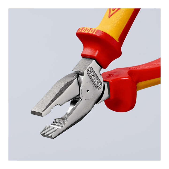KNIPEX 02 06 180 Krachtige combinatietang verchroomd VDE 180 mm
