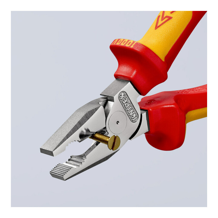 KNIPEX 02 06 180 Krachtige combinatietang verchroomd VDE 180 mm