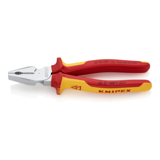 KNIPEX 02 06 200 Kraft-Kombizange verchromt VDE 200 mm