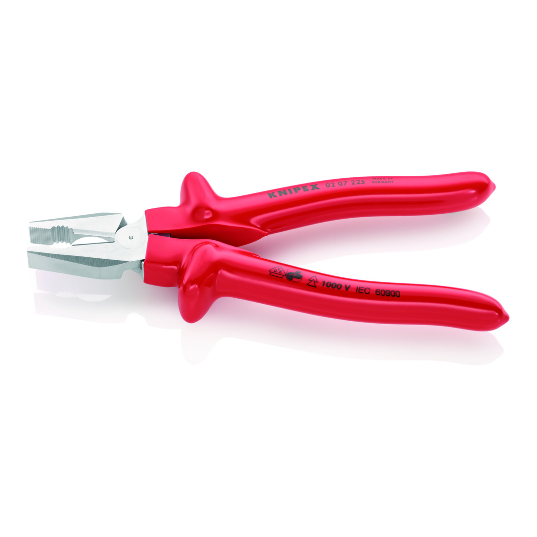 KNIPEX 02 07 225 Kracht-combinatietang verchroomd VDE 225 mm