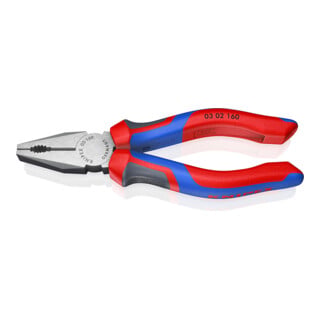 KNIPEX combinatietang zwart geatramenteerd gepolijst met meer-componentengrepen
