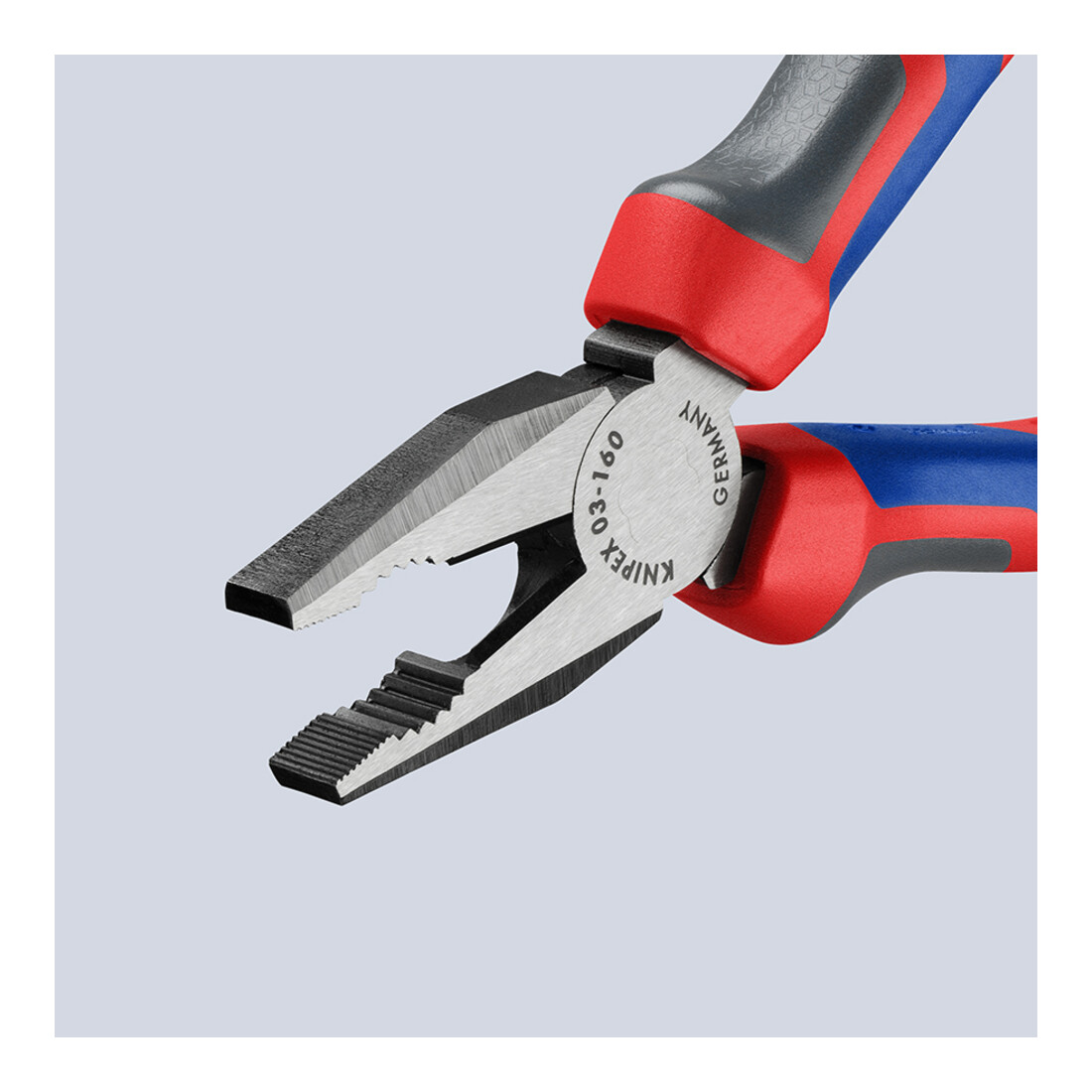 Knipex Kombizange schwarz atramentiert poliert mit Mehrkomponenten-Hüllen