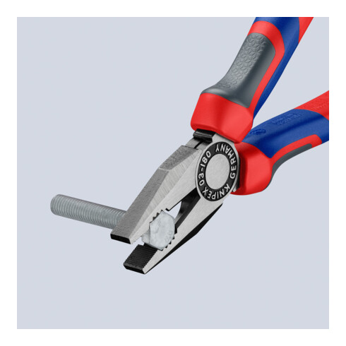 KNIPEX combinatietang zwart geatramenteerd gepolijst met meer-componentengrepen