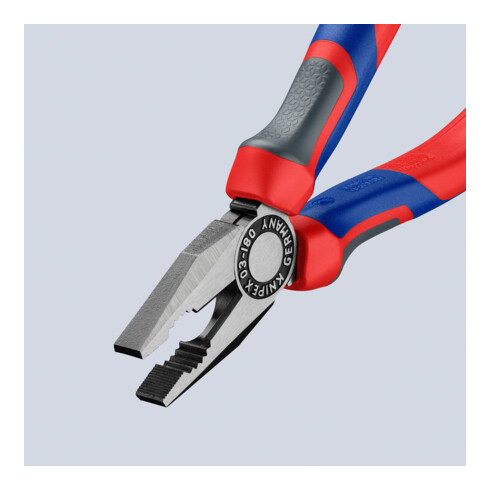 KNIPEX combinatietang zwart geatramenteerd gepolijst met meer-componentengrepen