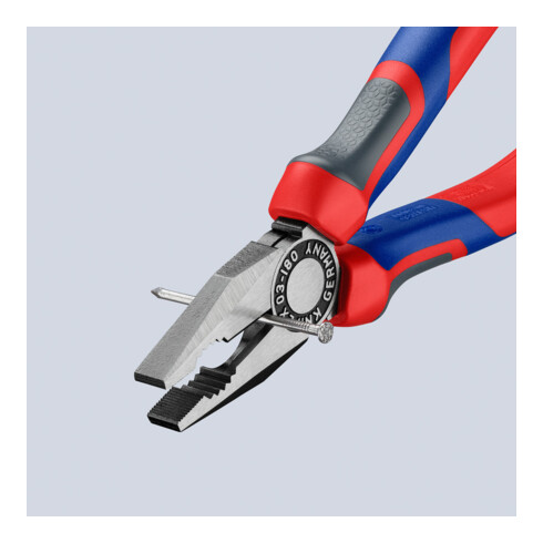 Knipex Kombizange schwarz atramentiert poliert mit Mehrkomponenten-Hüllen