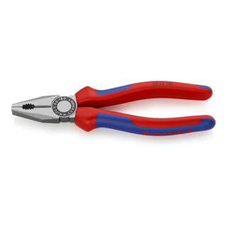 KNIPEX 03 02 180 Kombizange schwarz atramentiert 180 mm