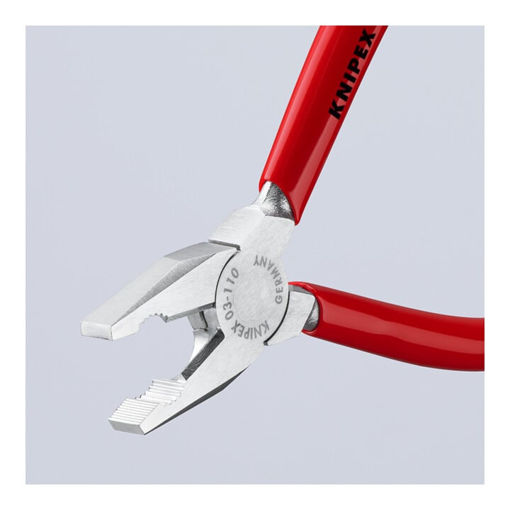 KNIPEX 03 03 110 Mini-Kombizange mit Kunststoff überzogen verchromt 110 mm