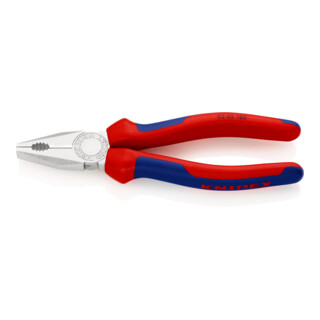 Knipex Kombizange verchromt mit Mehrkomponenten-Hüllen