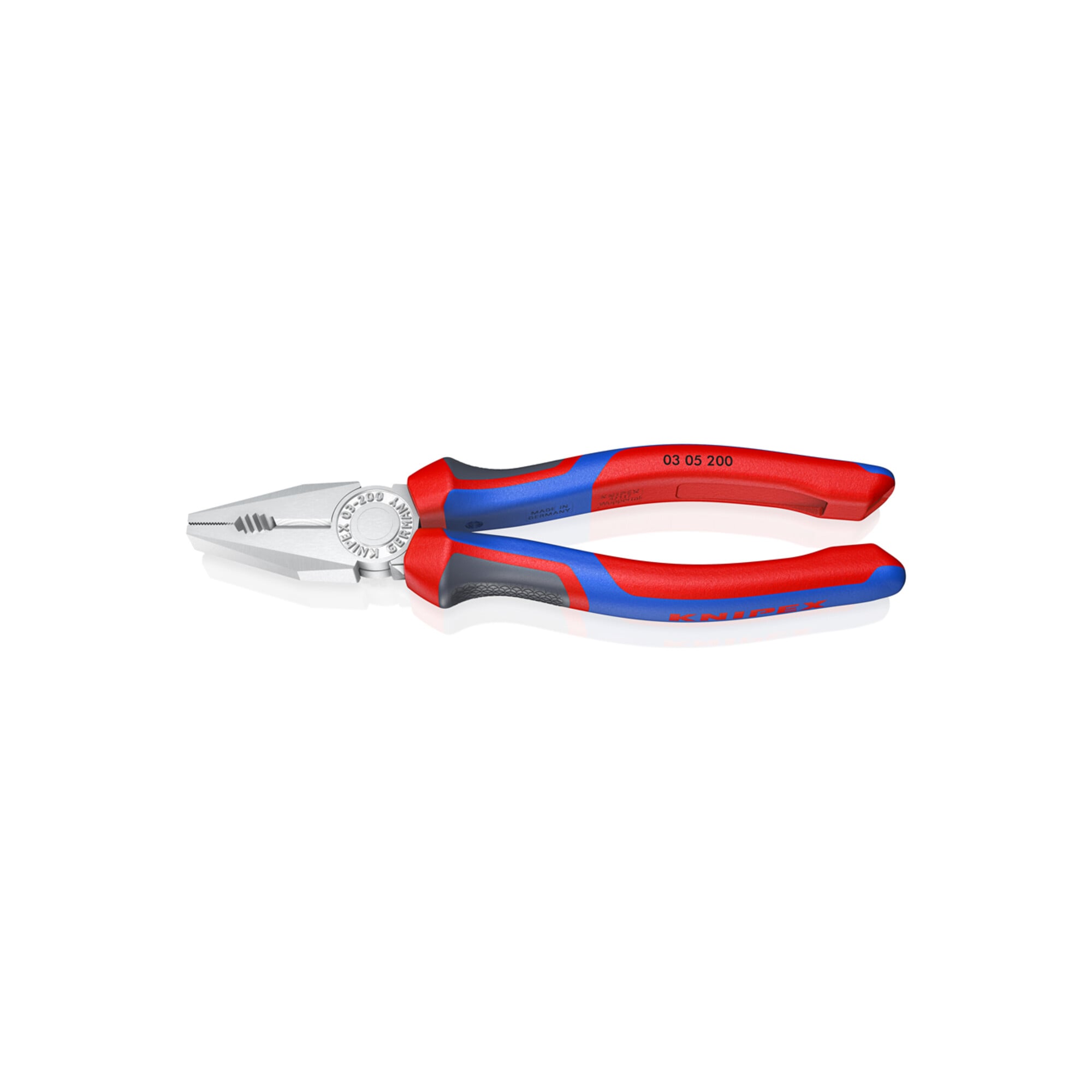 KNIPEX 03 05 200 Kombizange mit Comfort-Griffen verchromt 200 mm