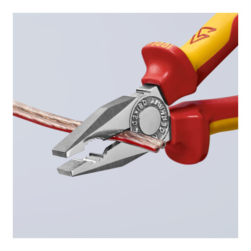 KNIPEX Combinatietang verchroomd geïsoleerd met meer-component hulzen, VDE-getest