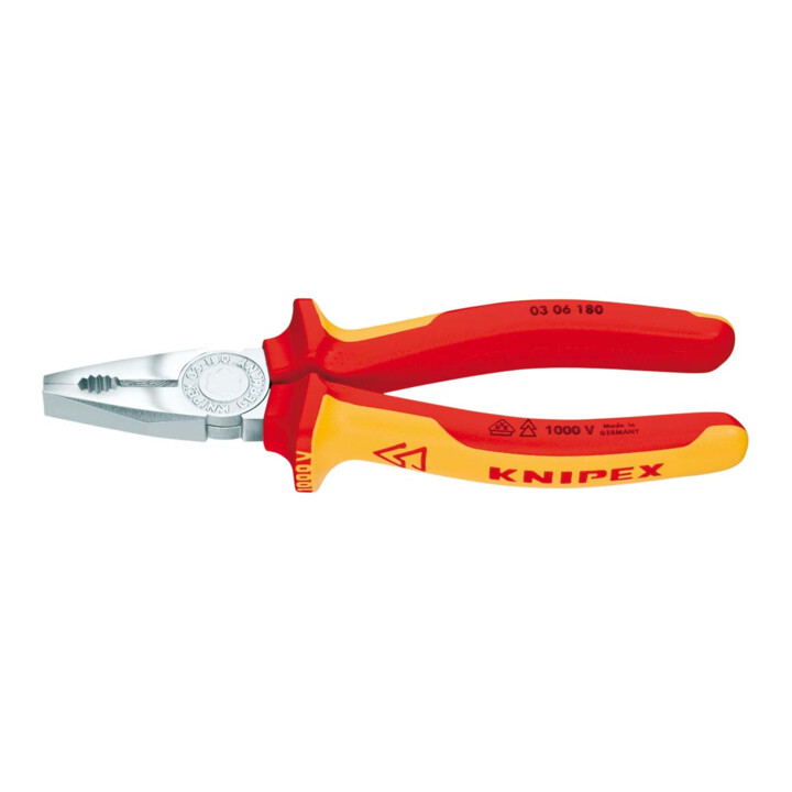 Set VDE Kombizange 180 + Kabelmesser No.28H Secura8-28mm m.Hakenkli.
