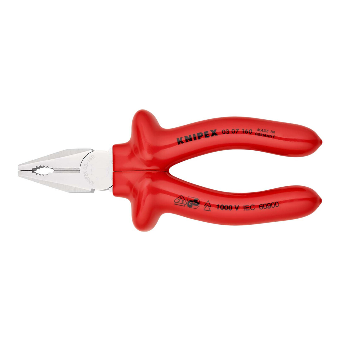 KNIPEX combinatietang verchroomd, dip-geïsoleerd, VDE-getest