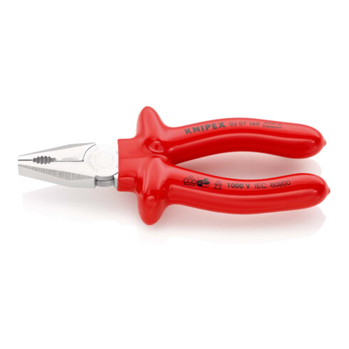 Knipex Kombizange verchromt tauchisoliert, VDE-geprüft