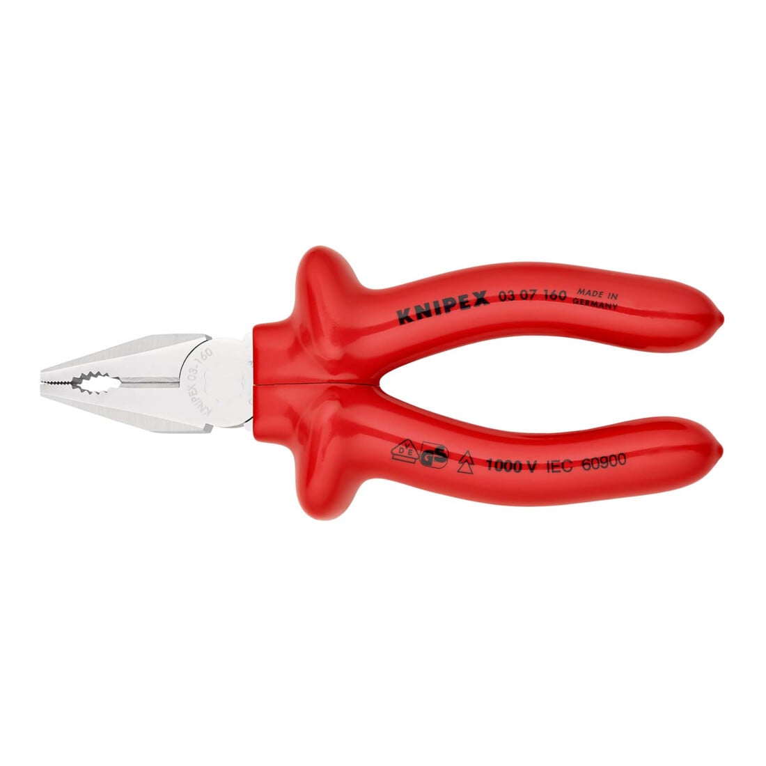 Knipex Kombizange verchromt tauchisoliert, VDE-geprüft